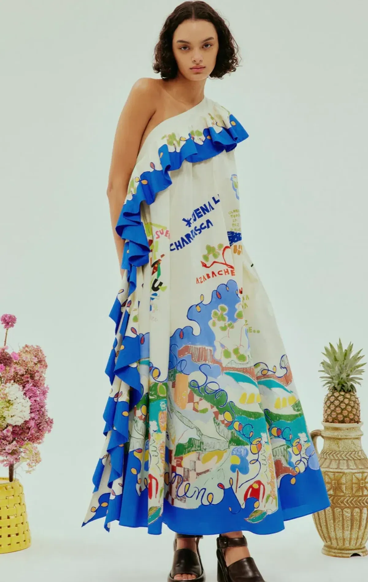 Alemais Nadia One Shoulder Ruffle Dress size 12 - Image 4