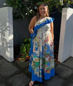 Alemais Nadia One Shoulder Ruffle Dress size 12 for rent on The Volte - image 3