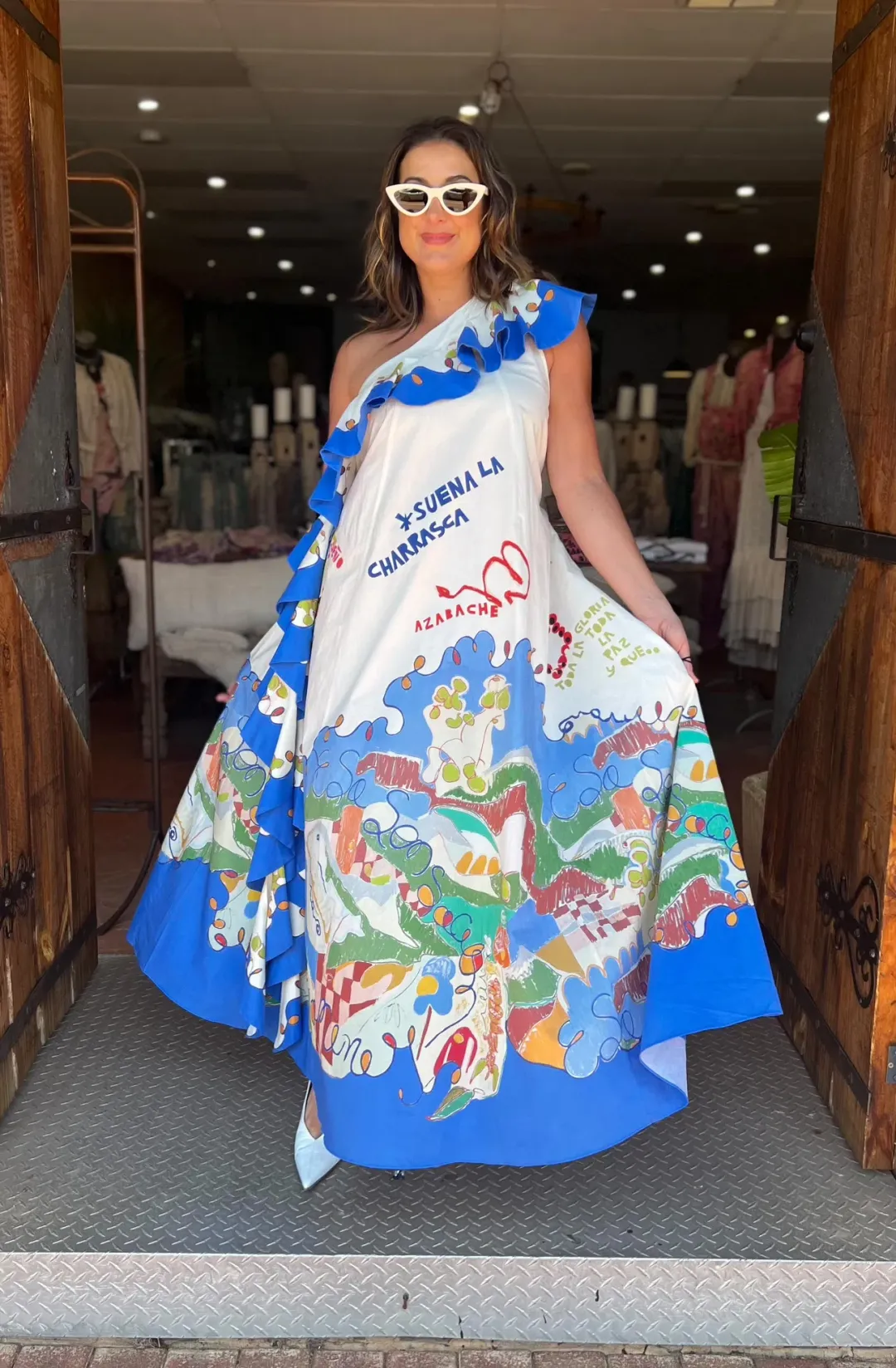 Alemais Nadia One Shoulder Ruffle Dress size 12 for rent on The Volte - main image