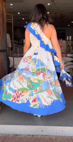 Alemais Nadia One Shoulder Ruffle Dress size 12 for rent on The Volte - image 2