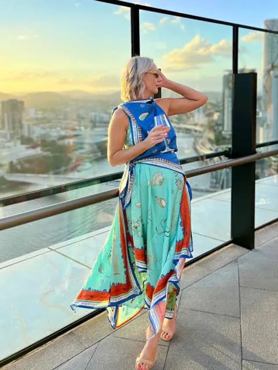 Alemais Surrealist Summer Scarf Dress size 10 for rent on The Volte - main image