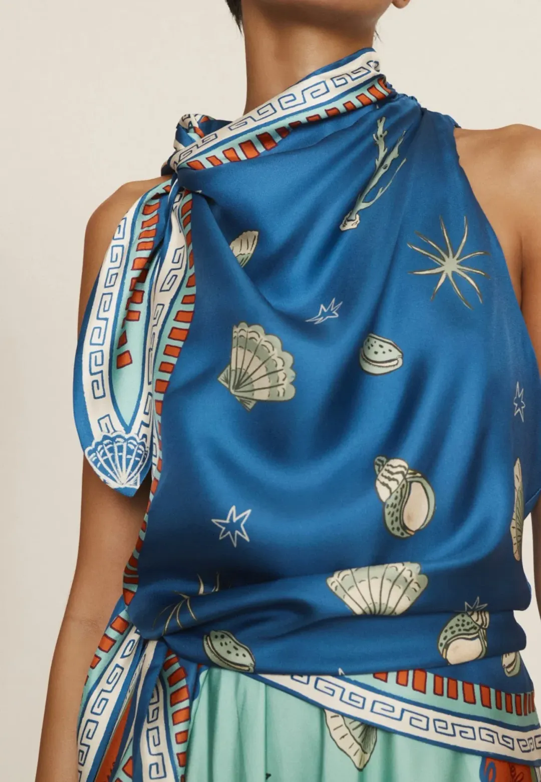 Alemais Surrealist Summer Scarf Dress size 10 for rent on The Volte - main image