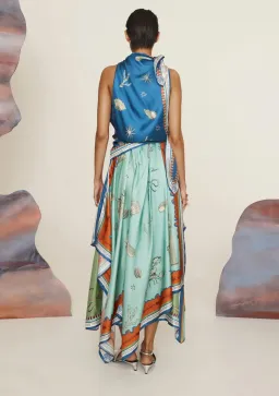 Alemais Summer Surrealist Scarf Dress size 12 for rent on The Volte - image 5