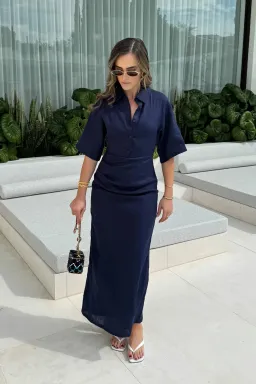 Sneaky Link Lefka Midi Dress Navy size XXL / 16 for rent on The Volte - image 1