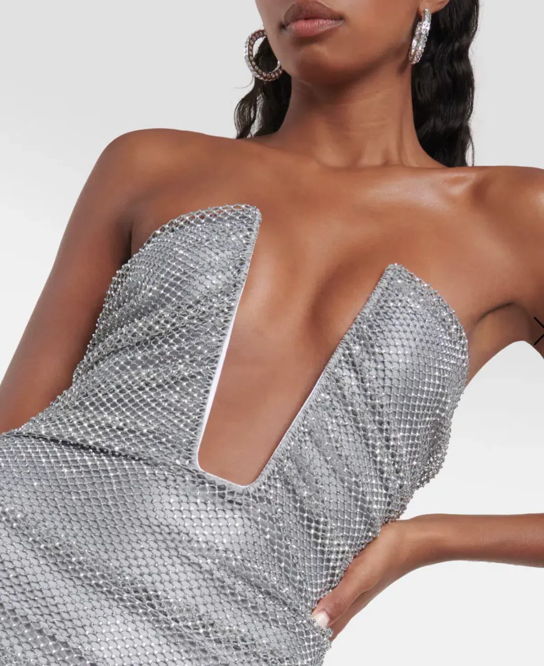 GIUSEPPE DI MORABITO Embellished bustier mesh gown for rent on The Volte - main image