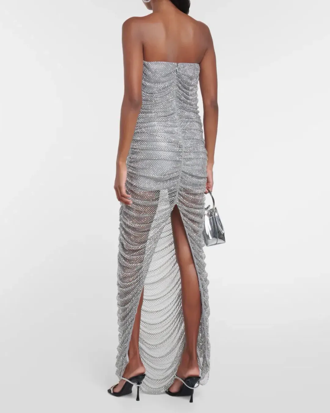 GIUSEPPE DI MORABITO Embellished bustier mesh gown for rent on The Volte - main image