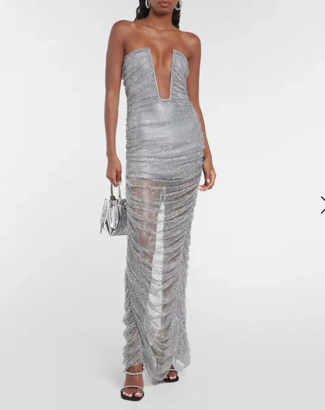 GIUSEPPE DI MORABITO Embellished bustier mesh gown for rent on The Volte - main image