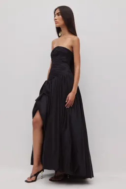 Aje Violette Bubble Hem Maxi Dress Black Size AU 8 for rent on The Volte - image 2