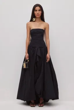 Aje Violette Bubble Hem Maxi Dress Black Size AU 8 for rent on The Volte - image 1