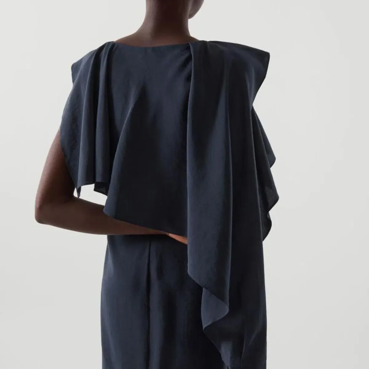 COS Asymmetric Midi Dress in Navy AU16 - Image 2