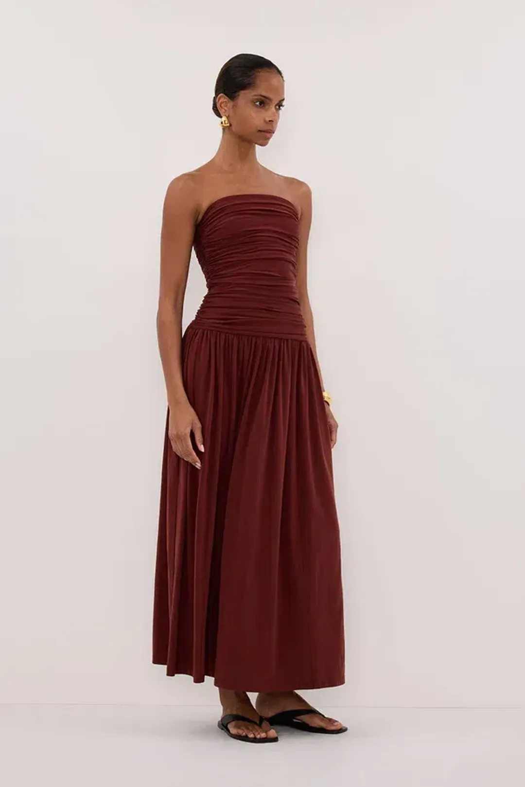SHARI SAHARA STRAPLESS BANDEAU MIDI DRESS for rent on The Volte - main image
