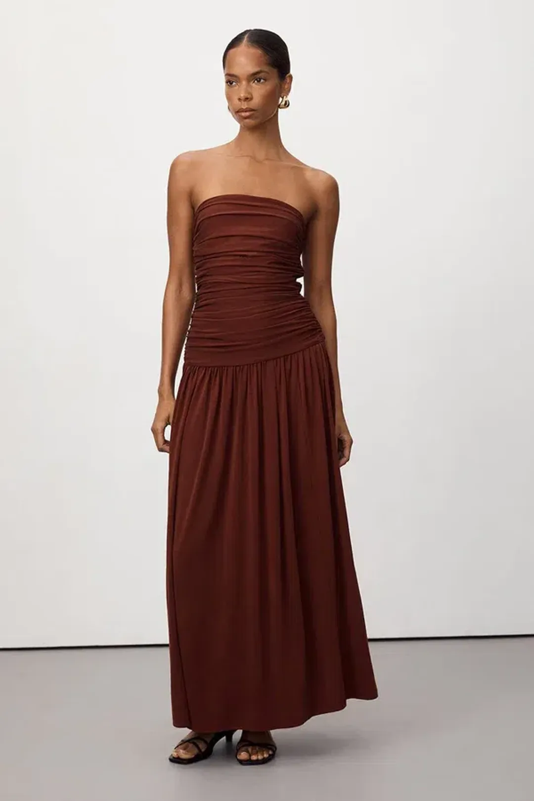 SHARI SAHARA STRAPLESS BANDEAU MIDI DRESS for rent on The Volte - main image