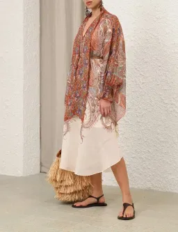 Zimmermann Rhiannon Tie Neck Midi Dress Size 4/ AU16 for rent on The Volte - image 3