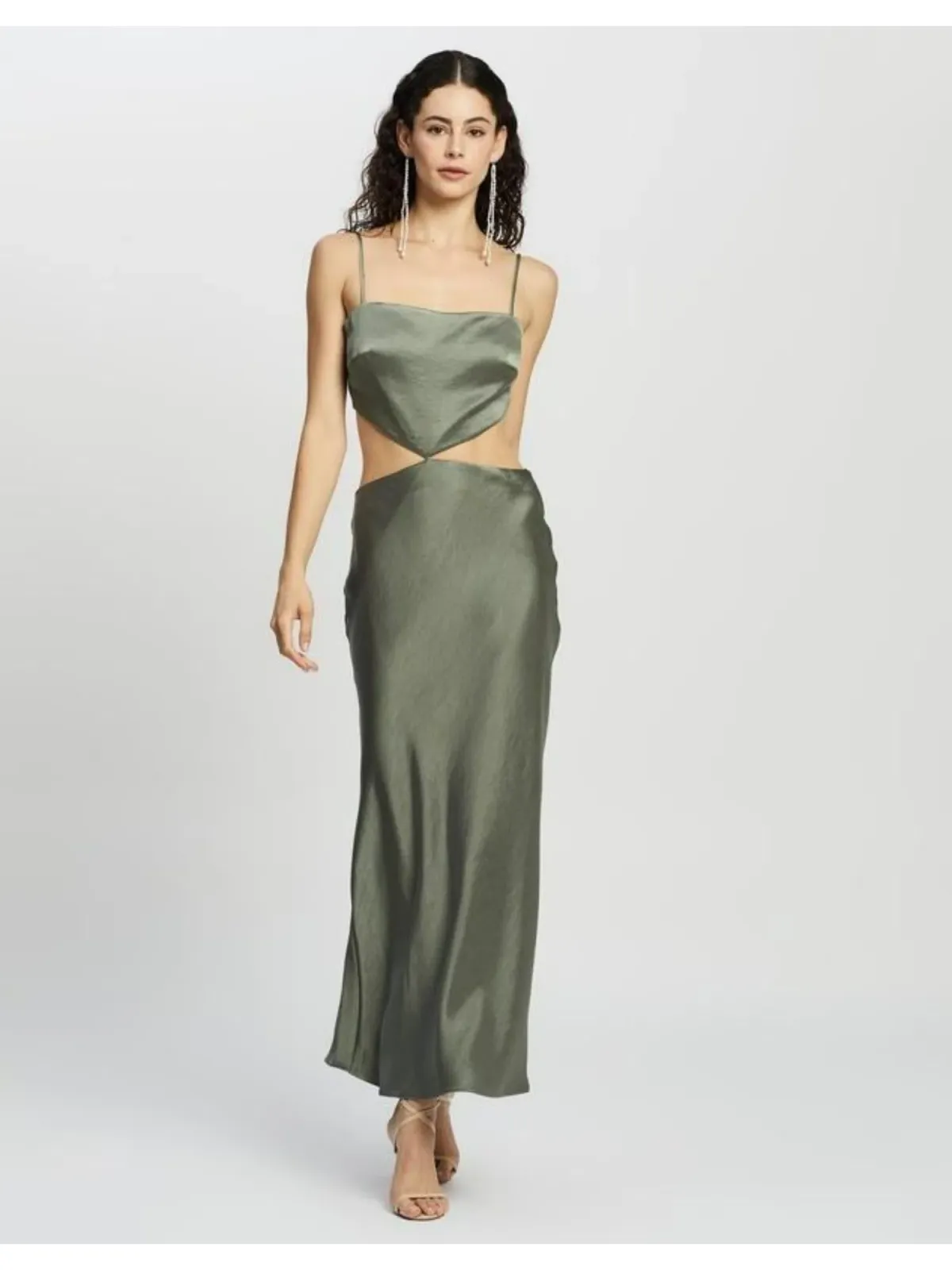 Bec & Bridge Alegra Midi Dress Green Size AU 6 - Image 1