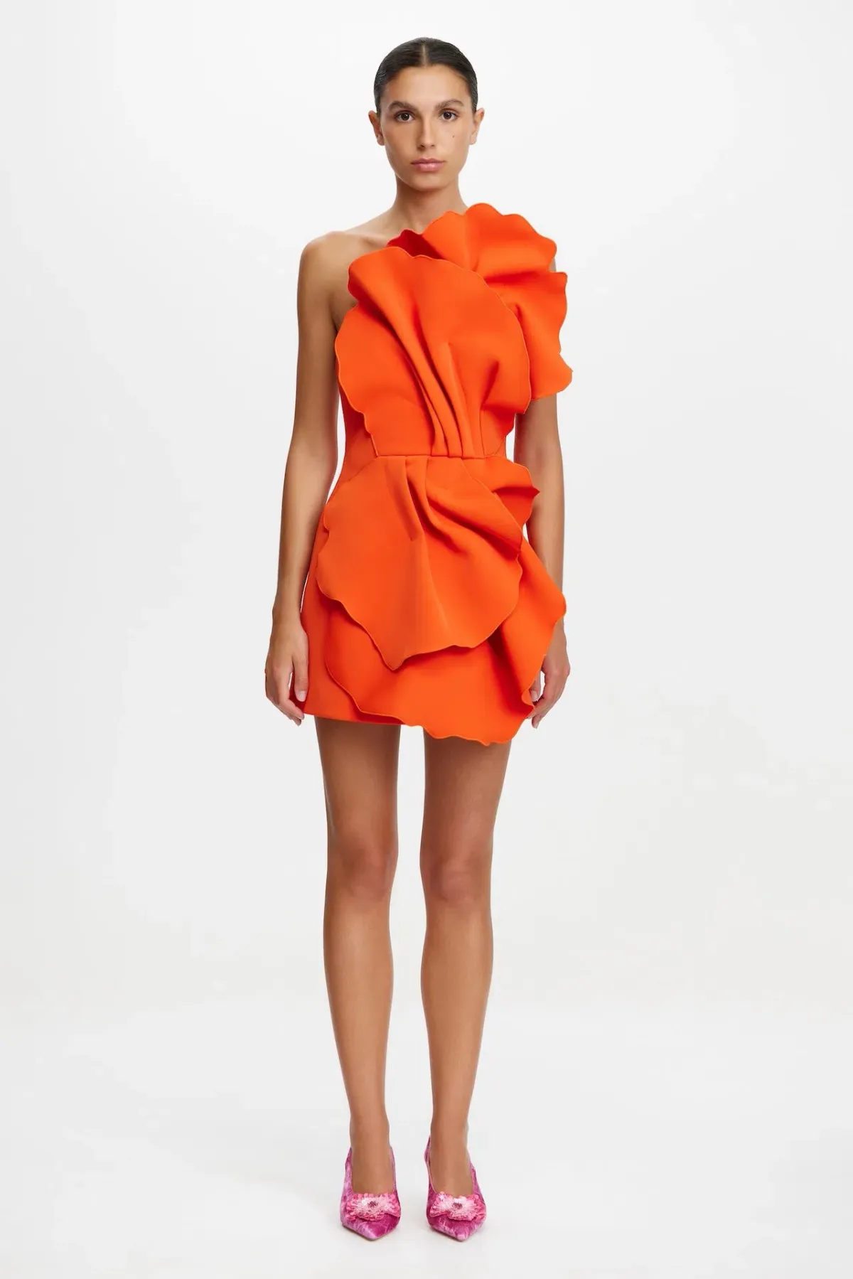 Acler Oake Mini Dress in Rosso Orange Size 10 - Image 1