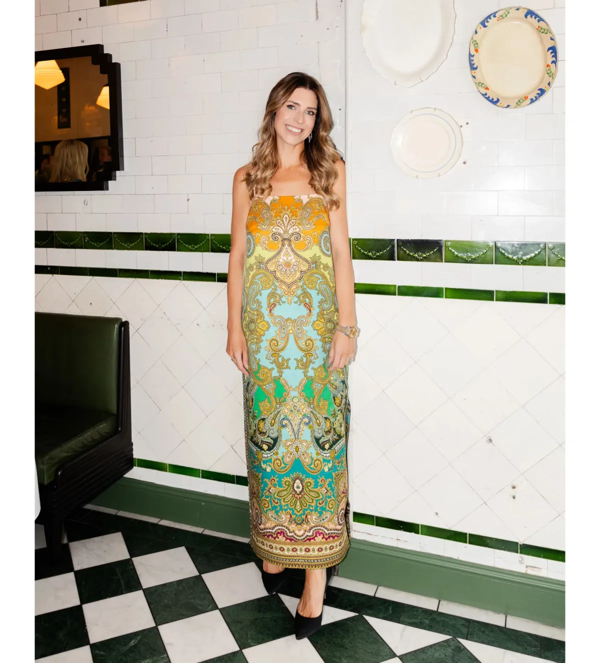 Alemais Clemenza Slip Midi Dress Multi Print Size 10 - Image 1