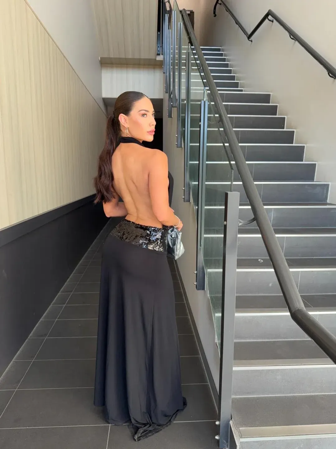 Ance Gria Adele Gown Black Size 6 for rent on The Volte - main image