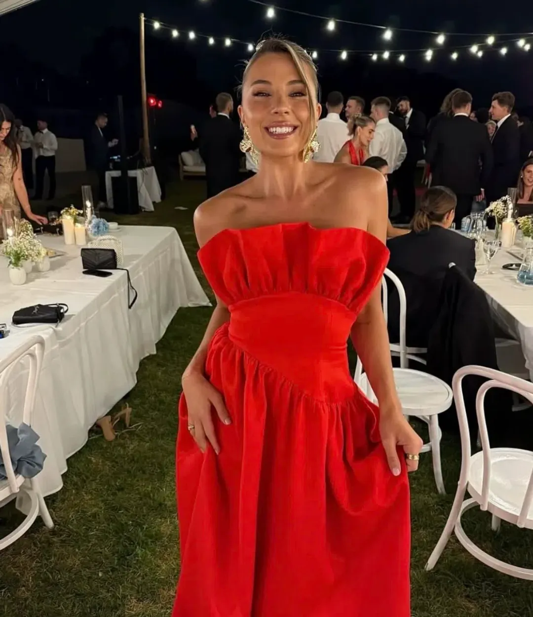 Elliatt Laurel Gown Red Size 6 for rent on The Volte - main image