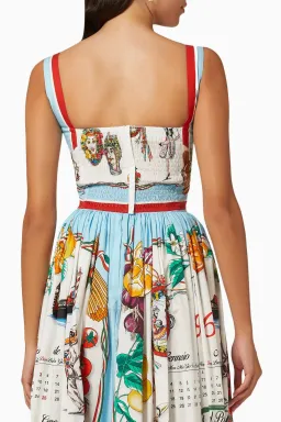 Dolce and Gabbana Calendar Print Corset and Skirt Set for rent on The Volte - image 2