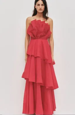 Aje Selestia Gown in Scarlet Red Size 6 for rent on The Volte - image 1
