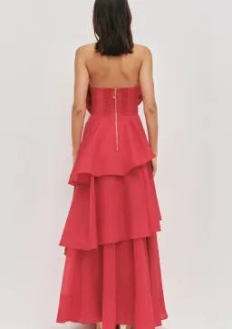 Aje Selestia Gown in Scarlet Red Size 8 for rent on The Volte - image 3