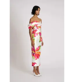 Eliya The Label Ivie Midi Dress White Floral Size M AU 10 for rent on The Volte - image 3