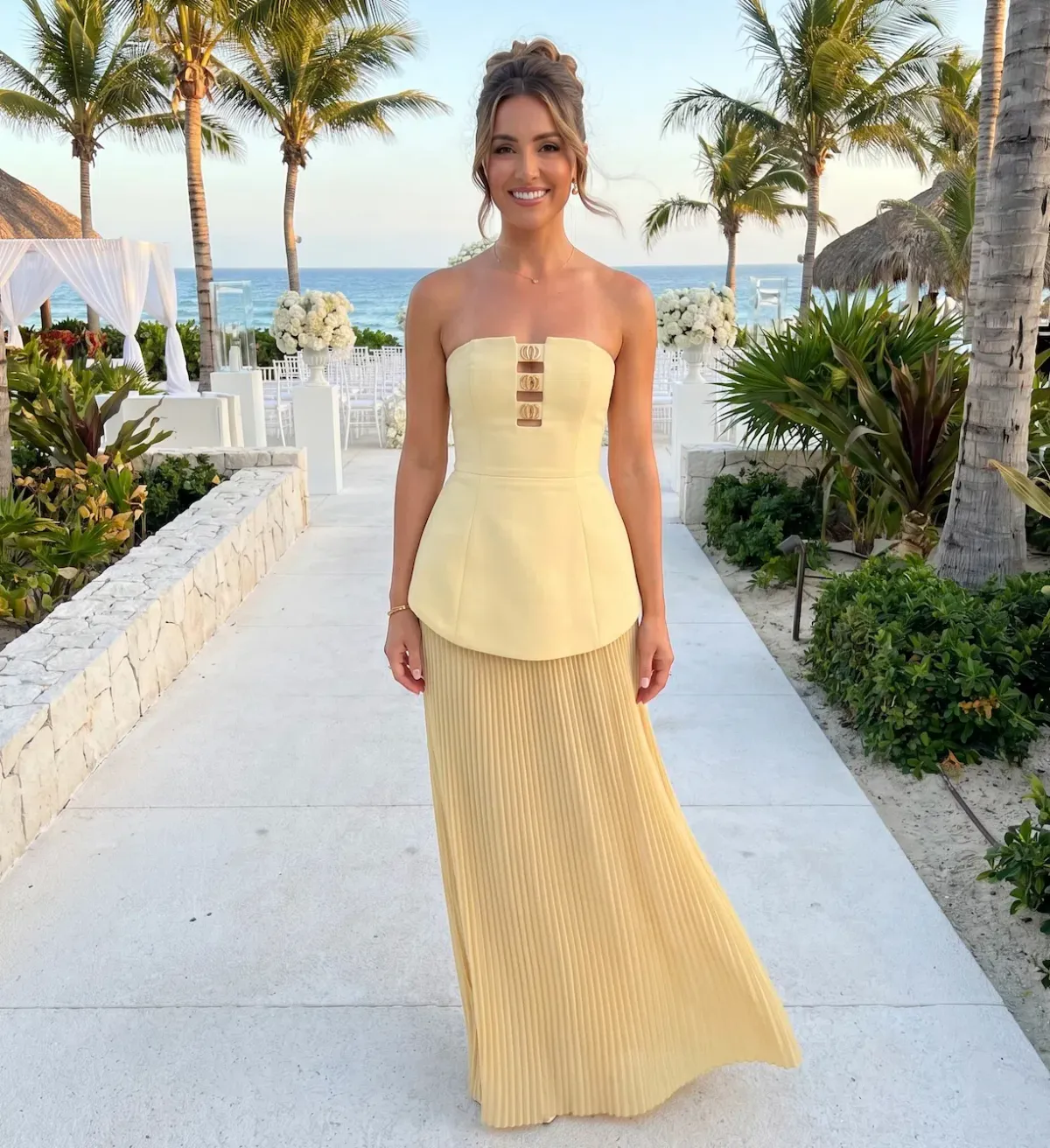 Eliya The Label Leo Maxi Dress Yellow Size M AU 10 for rent on The Volte - main image