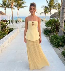 Eliya The Label Leo Maxi Dress Yellow Size M AU 10 for rent on The Volte - image 1