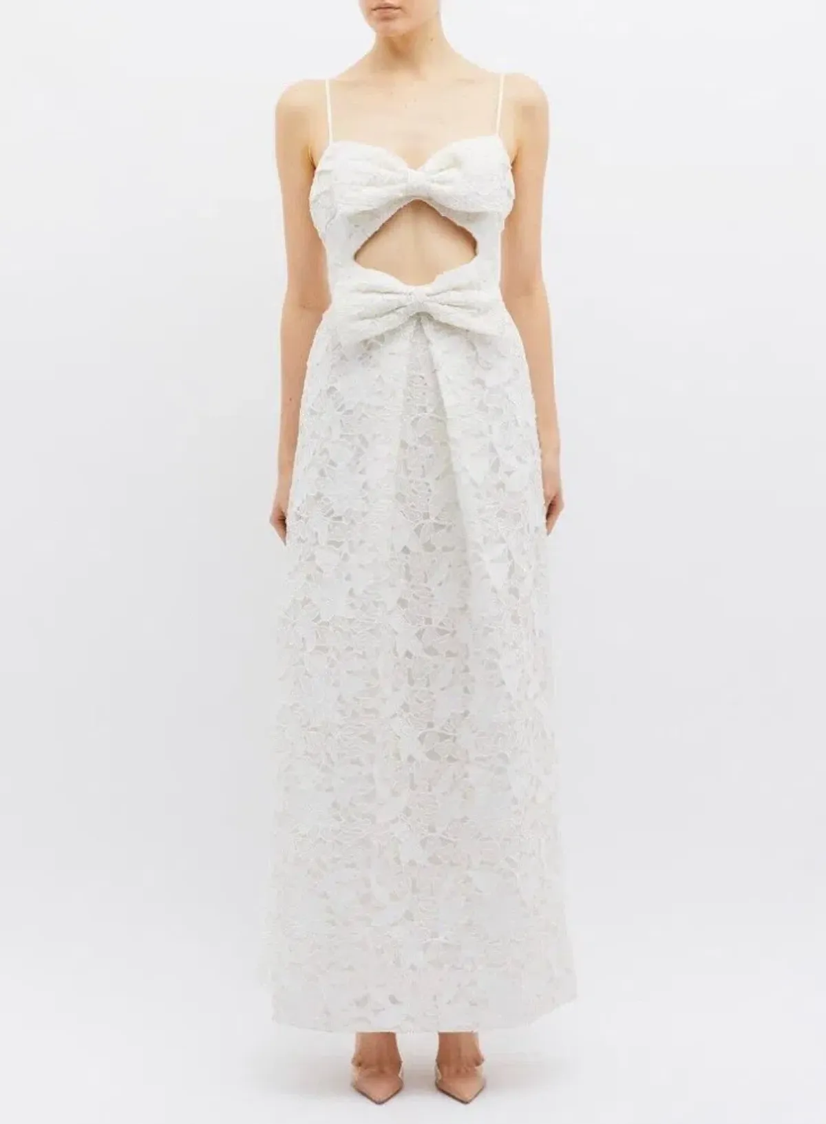 Zimmermann Lace Corsage Bow Maxi Dress White Size 3 / AU 14 - Image 2