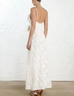 Zimmermann Lace Corsage Bow Maxi Dress White Size 3 / AU 14 for rent on The Volte - image 4