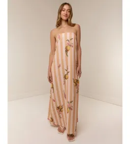 Palm Noosa Alessia Maxi Dress in Citrus Stripe Size AU10 for rent on The Volte - image 1