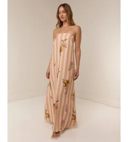Palm Noosa Alessia Maxi Dress in Citrus Stripe Size AU12 for rent on The Volte - image 2