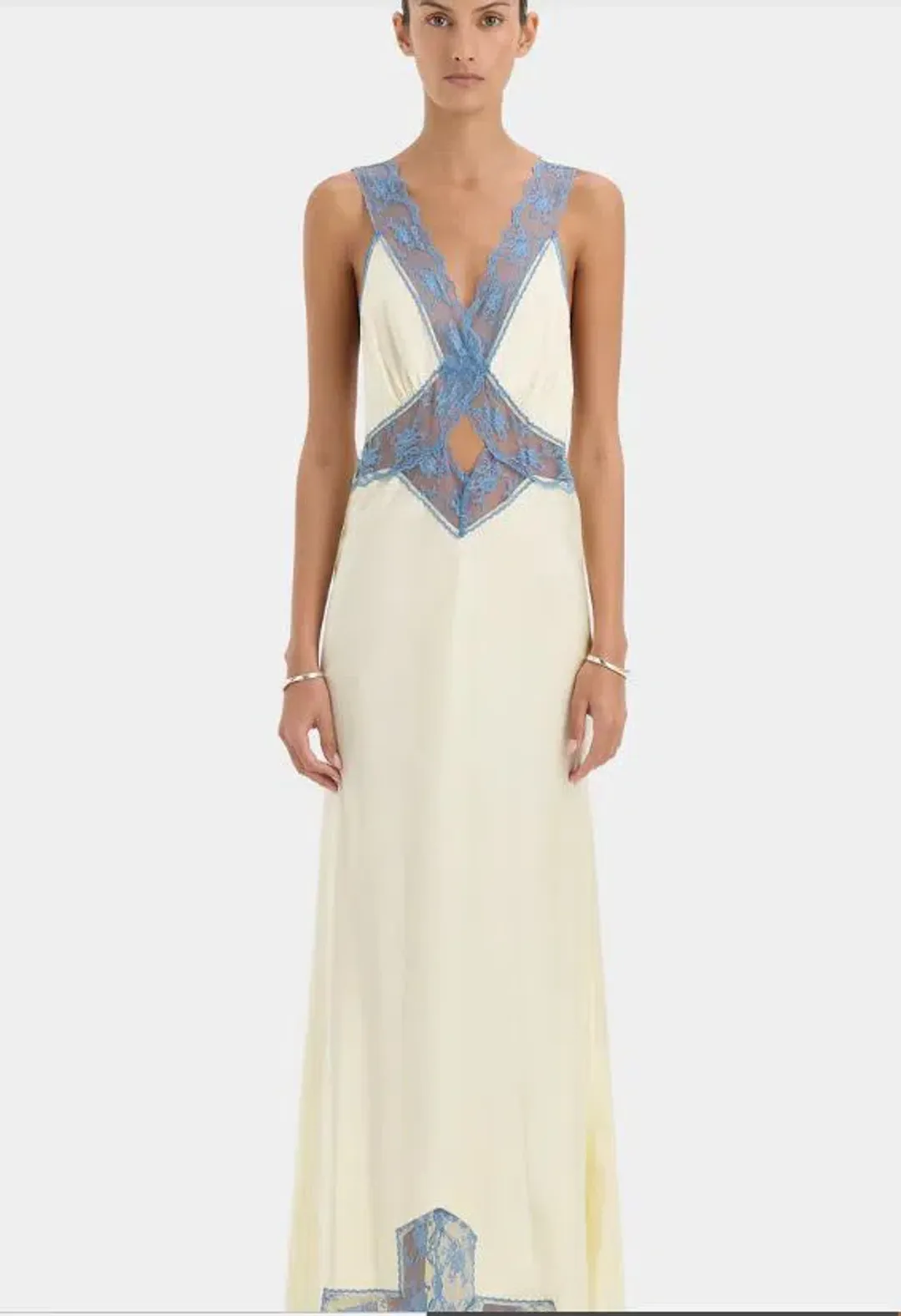 Sir Aries Cut Out Gown in Butter Size 8 for rent on The Volte - main image