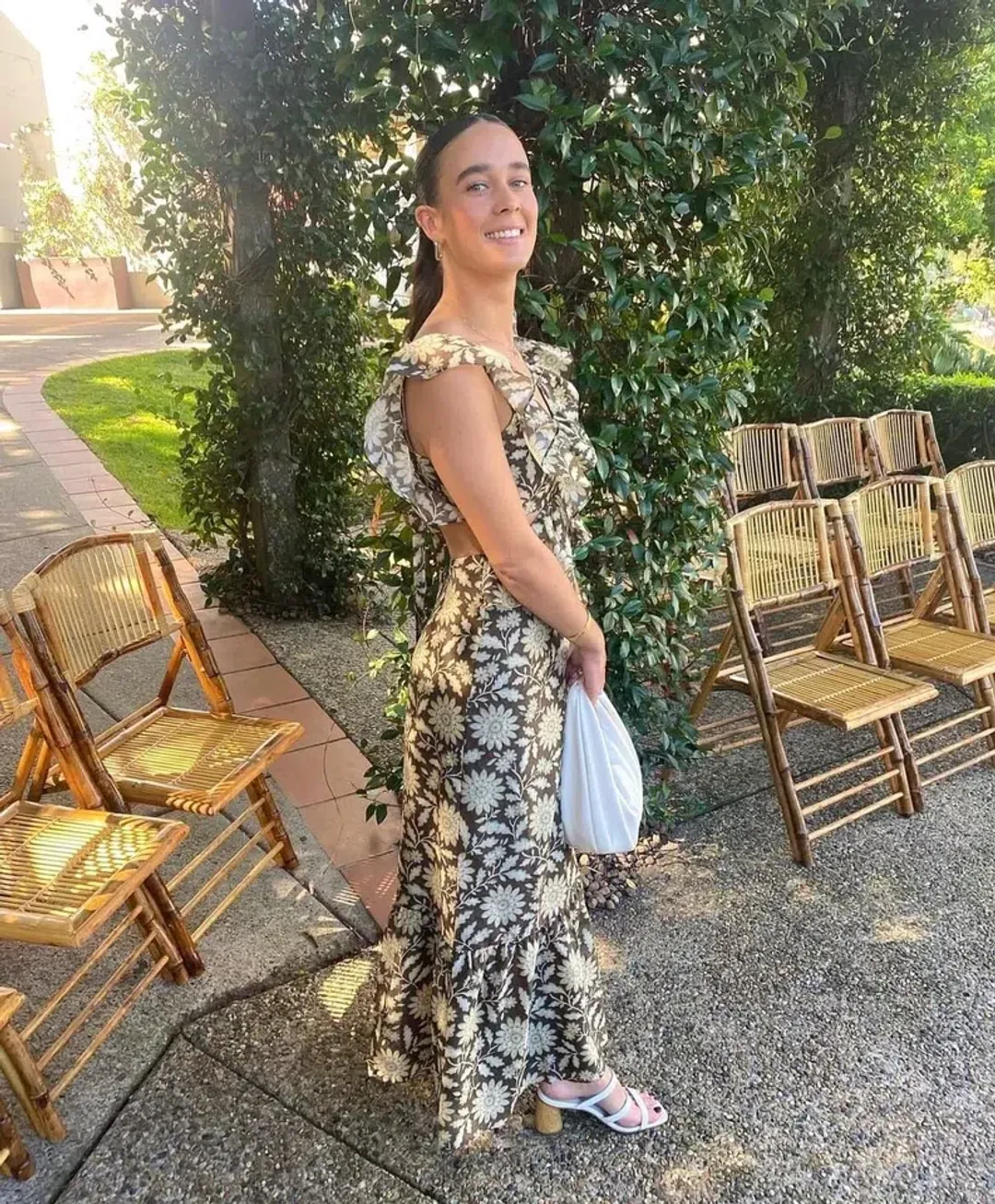 Sir the Label Xanita Frill Midi Dress Size 3 / AU 12 for rent on The Volte - main image