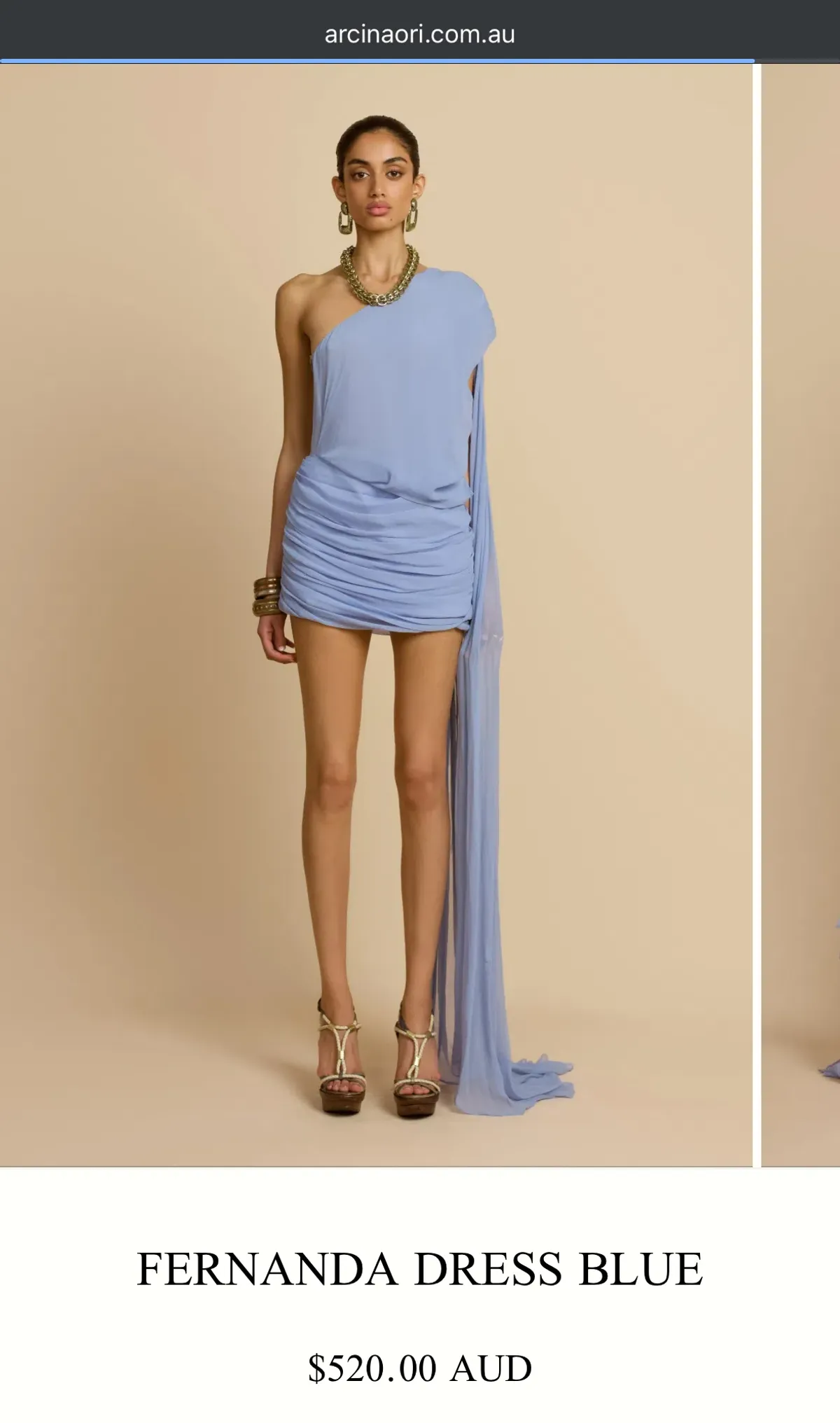 ARCINA ORI FERNANDA DRESS BLUE IN S for rent on The Volte - main image