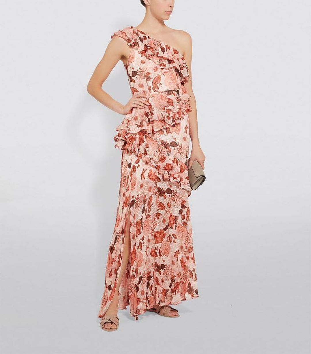 Thurley venetian nights dress eden floral red size 12 for rent on The Volte - main image
