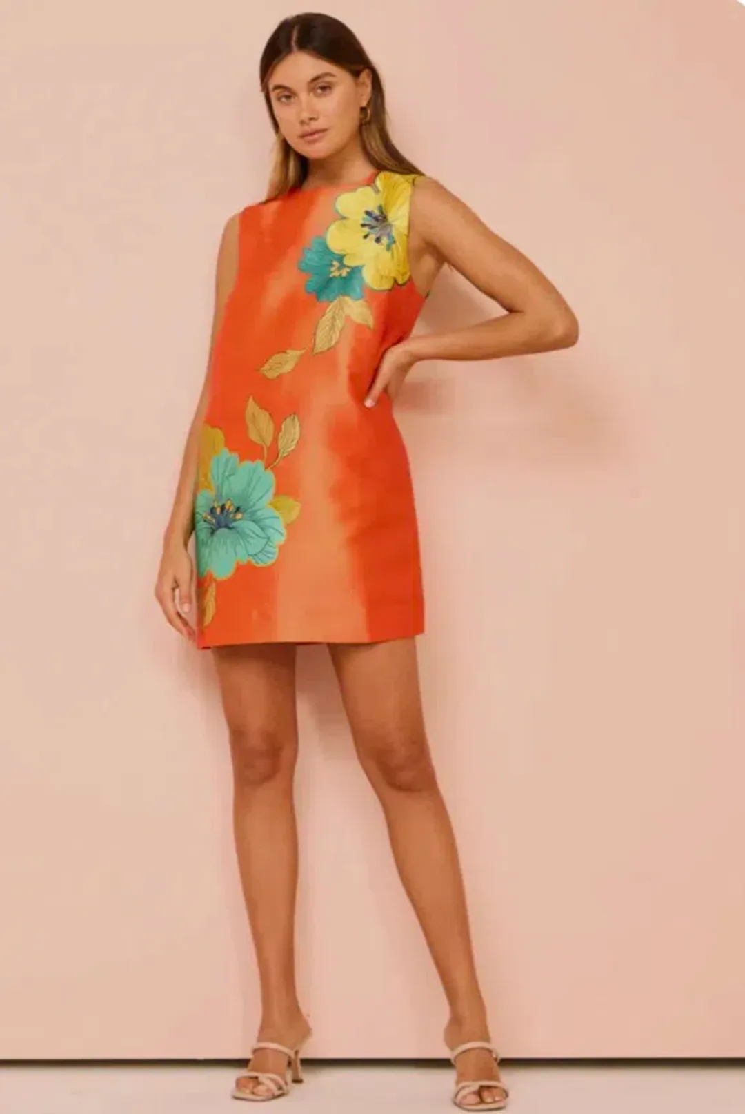 Alemais Piato Floral shift dress for rent on The Volte - main image