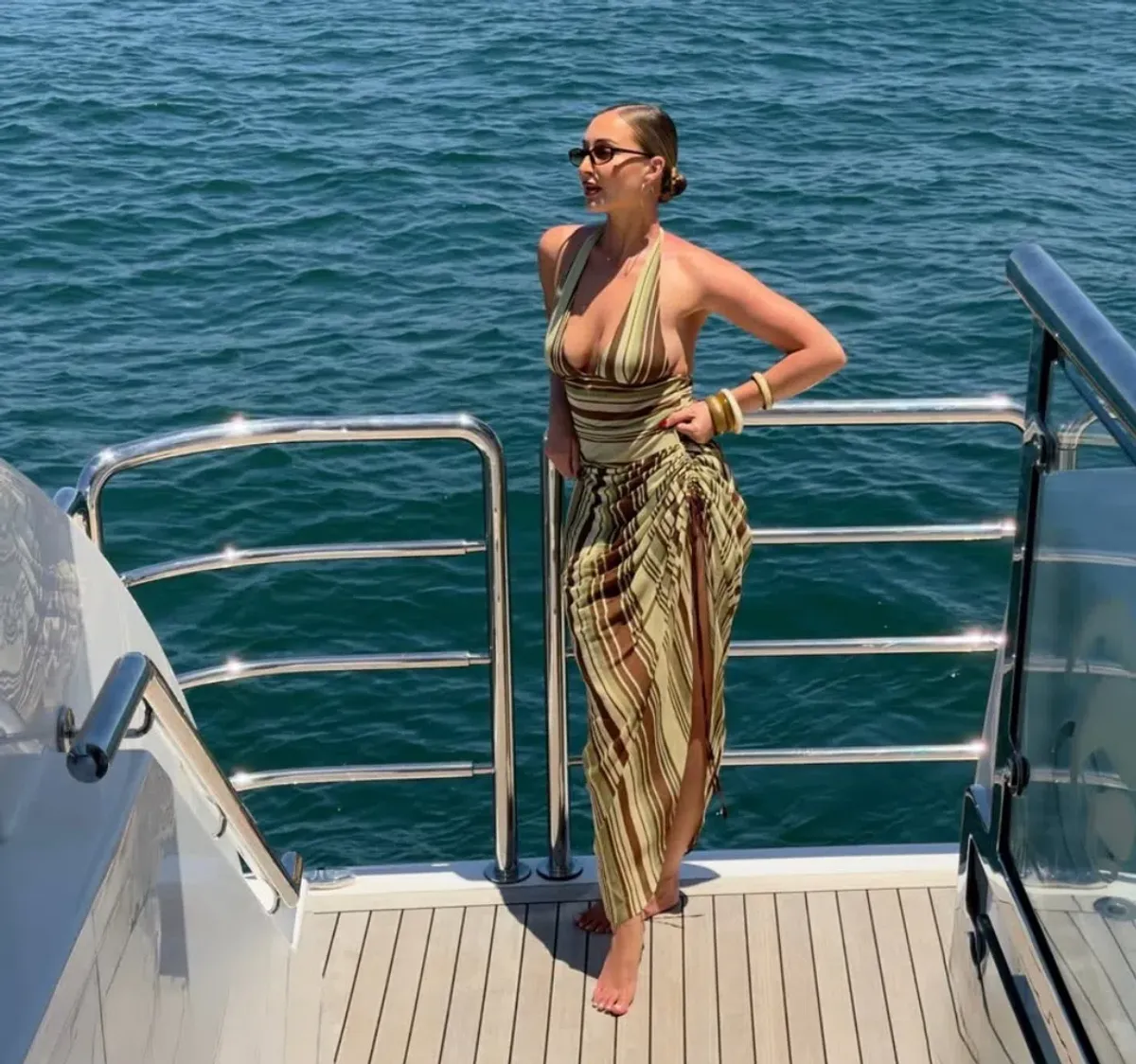 Benni Marnie Maxi Dress size 8 Earth Stripe - Image 1