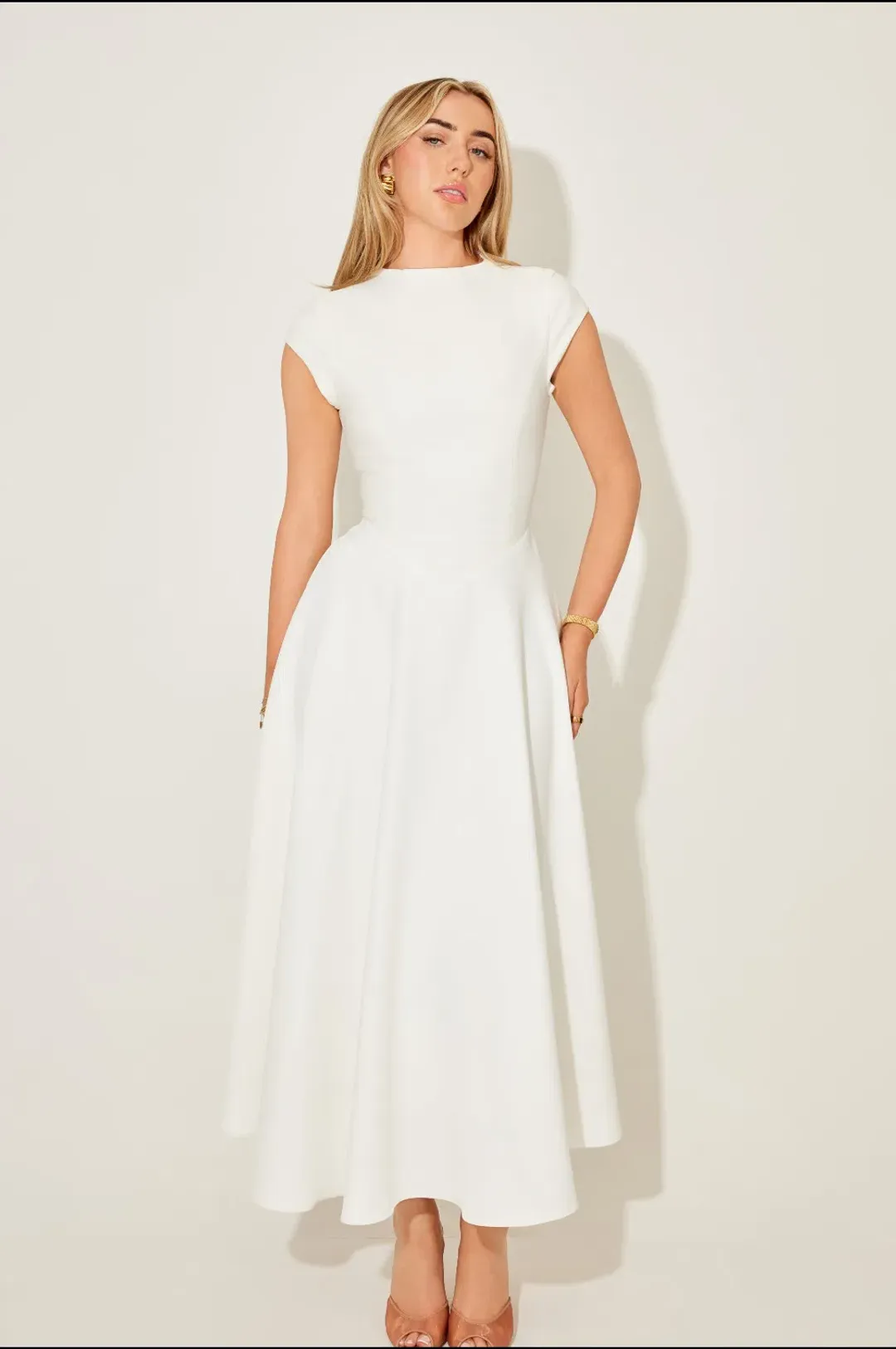 Odd Muse Cap Sleeve Midi Dress AU10 for rent on The Volte - main image