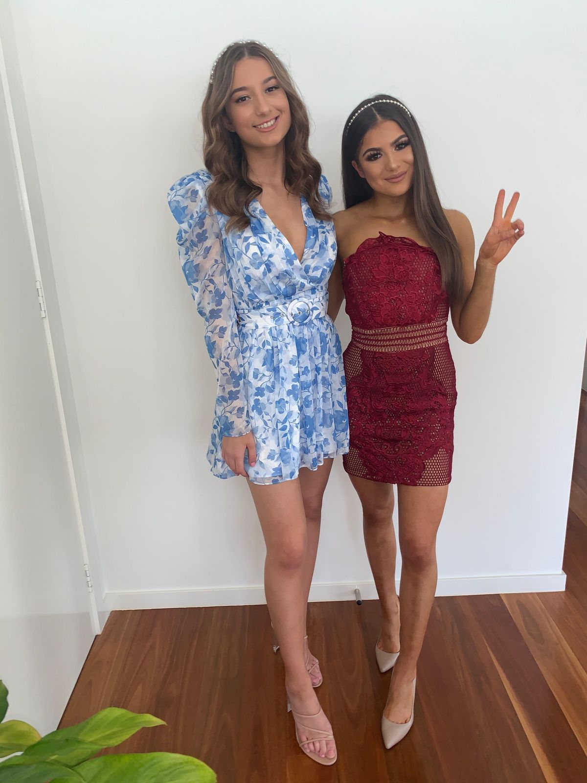 Portia and Scarlett Burgundy Lace Mini - Size 4 - Image 1