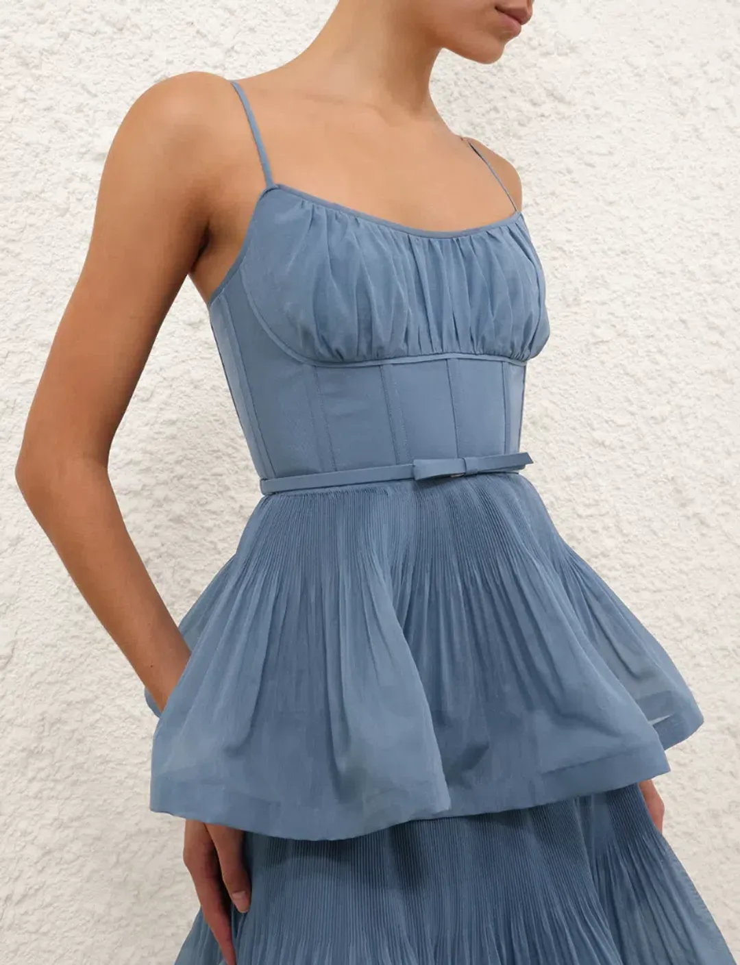 Zimmermann Pleated Tiered Midi Dress Size 2/AU 12 for rent on The Volte - main image