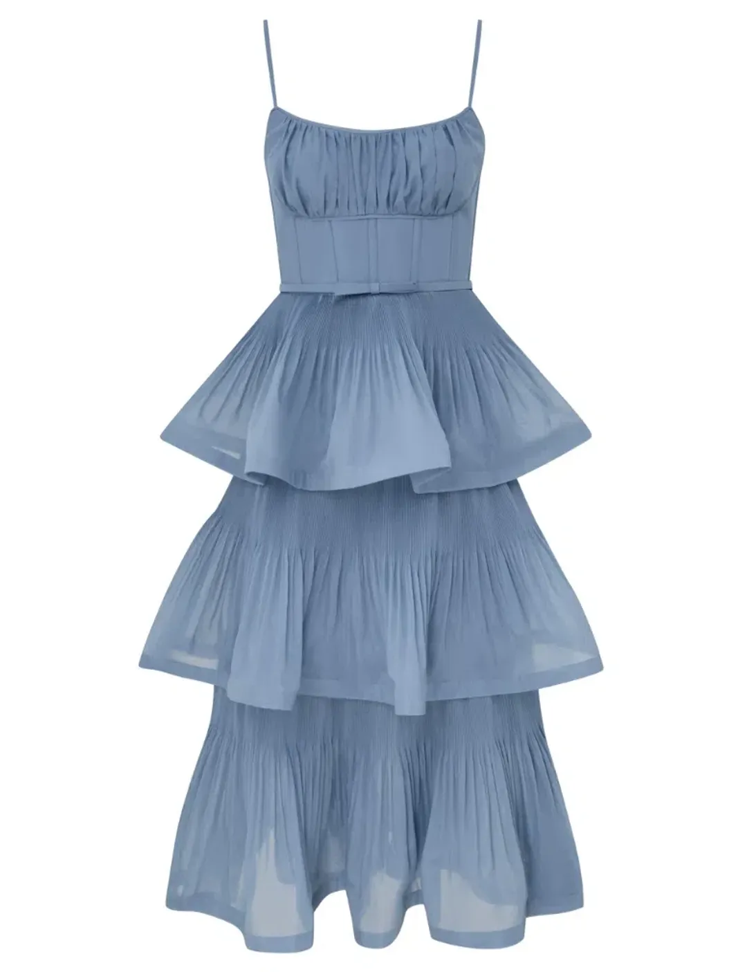 Zimmermann Pleated Tiered Midi Dress Size 2/AU 12 for rent on The Volte - main image