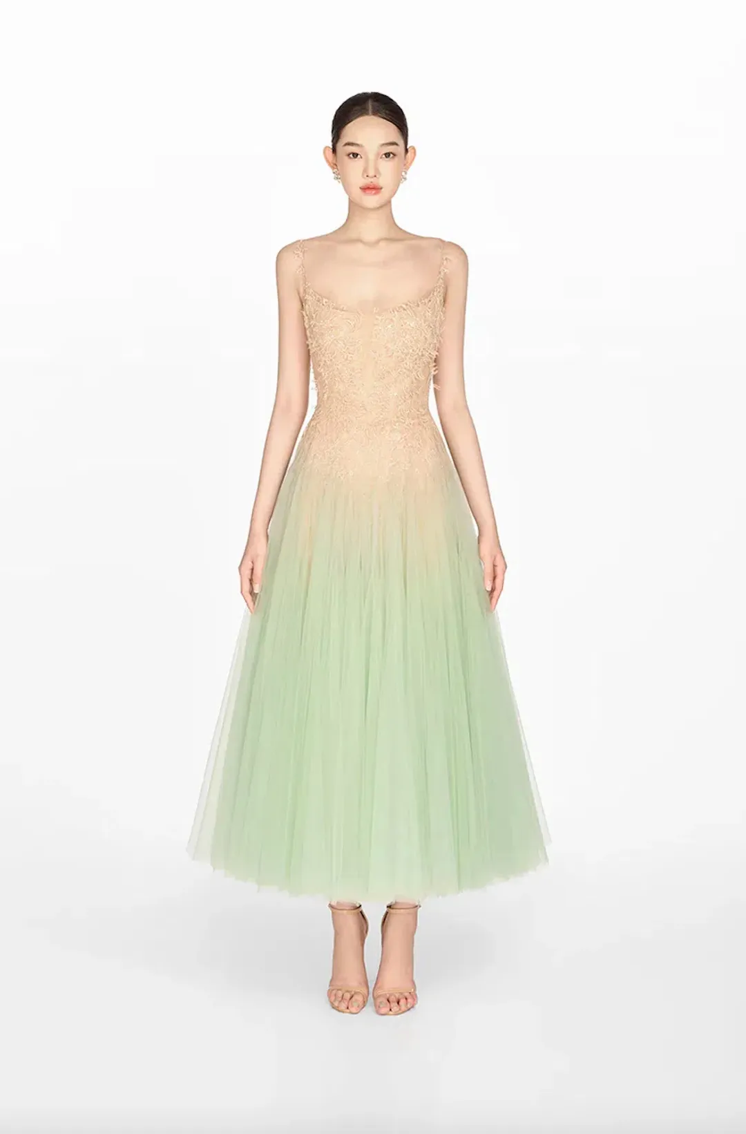 Montsand Mint Ombre Lace Midi Dress Size XS / AU 6 for rent on The Volte - main image