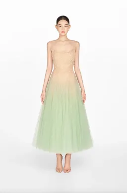 Montsand Mint Ombre Lace Midi Dress Size XS / AU 6 for rent on The Volte - image 1