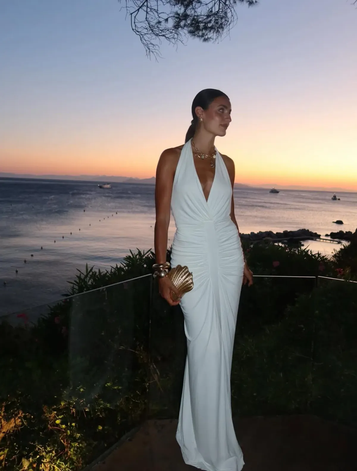 Misha Venus gathered crupo maxi white size 4 - Image 2