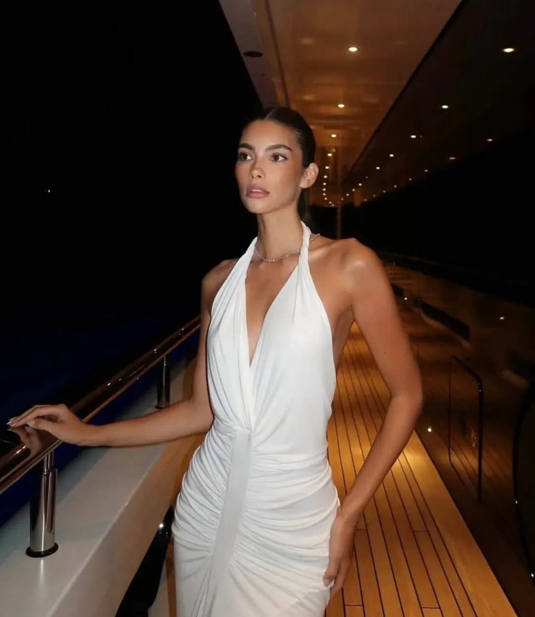 Misha Venus gathered crupo maxi white size 4 for rent on The Volte - main image