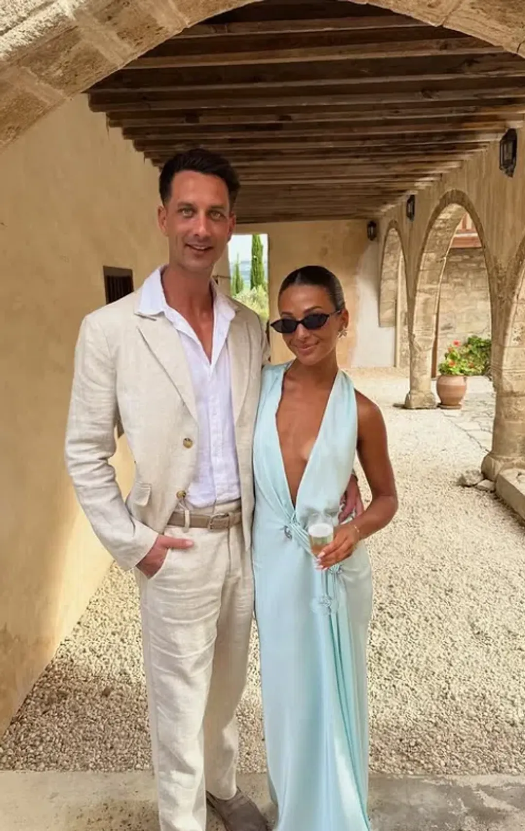 Misha Collection The Harlow Satin Maxi Dress Ice Blue Size XS / 6 AU for rent on The Volte - main image