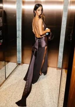 Effie Kats Ricardo Gown Chocolate Size S / AU 8 for rent on The Volte - image 3