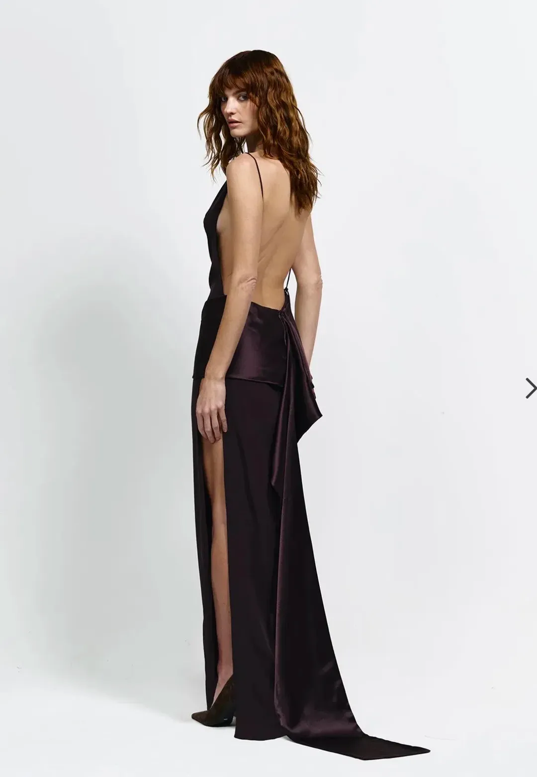 Effie Kats- Ricardo Gown Chocolate size S for rent on The Volte - main image