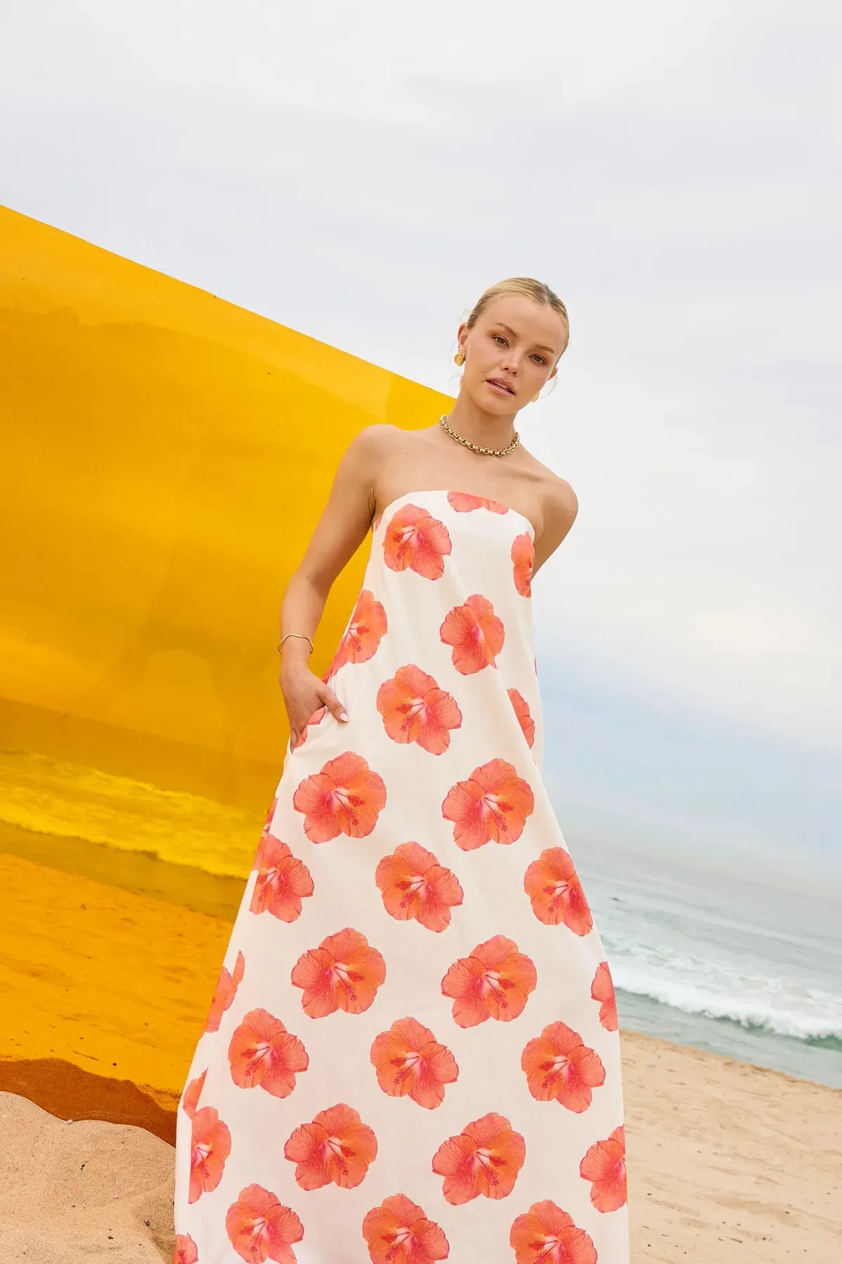 Pasduchas Brielle Strapless Maxi Floral Size 10 - Image 3